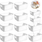 Famanu Aufbewahrungsboxen Set – 12 Kunststoff-Organizer mit Griffen