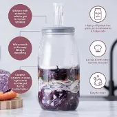 Famanu Fermentationsset mit Vorratsgläsern - Transparent
