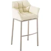 CLP Barhocker Damaso E mit 4-Fuß Gestell creme