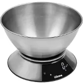 Tristar Küchenwaage Edelstahl bis 5 kg / 2 Liter Schüssel