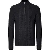 Blend Stehkragenpullover "BHBASIM HalfZ" aus Baumwollmischung, Regular Fit, mit Rippbündchen am Rumpf