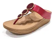 FitFlop Halo Zehenstegsandalen mit Perlenkreis und Metallic-Verzierung 42
