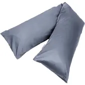 Yumeko Kissenbezug Baumwollsatin 35x160 Blau - Eco, Bio & Fairtrade