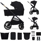 Kinderkraft NEA 2 Kombikinderwagen, Midnight Black, Kinderwagen, 2 in 1
