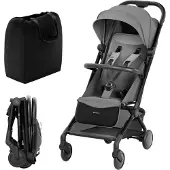 Kinderkraft PILOT 2 Kinderwagen, Liegebuggy, Sportwagen, Kleine Maße nach Zusammenklappen, Filter UPF 50+, 5-Punkt-Sicherheitsgurten, Grau
