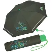 Scout Kinder-Taschenschirm mit reflektierenden Streifen Regenschirm Dino Hunter | Gr.: onesize