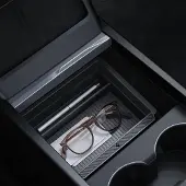 Famanu Mittelkonsole Organizer mit Schublade - Carbon Look