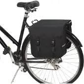 Famanu Fahrradtaschen Klassisch - Doppelte Fahrradtaschen für Heckträger (Schwarz)