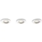 Philips myLiving Einbauspot 592733116, Einbaustrahler, GU10, 3 Glühbirne(n), LED, 2700 K, Weiß