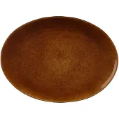 Bitz Teller Oval Black Amber 45x34 cm
