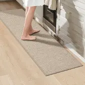 Markenlos Küchenmatte - Rutschfest, Waschbar, Beige - 2er Set