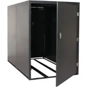 Proregal 2er-Fahrradgarage | HxBxT 160x113x209cm | abschließbar Metall | Anthrazit | Gerätehaus Fahrradbox mit Ablage