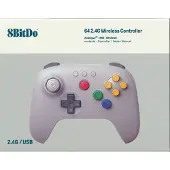 8Bitdo - 64 Wireless 2.4G Controller - Grey