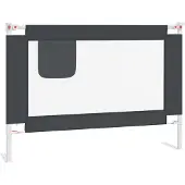 Syfax Kleinkind-Bettschutzgitter Dunkelgrau 90x25 cm Stoff