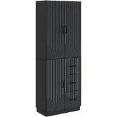 Syfax Schrankset 2 pcs Schwarz Holzwerkstoff