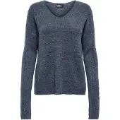 ONLY Strickpullover "ONLCAMILLA V-NECK L/S PULLOVER KNT NOOS" Materialmix, regular fit