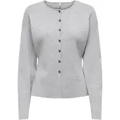 ONLY Strickjacke "ONLLUCY LS O-NECK CARDIGAN EX KNT" Materialmix, regular fit, Rundhals