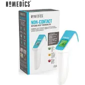 Homedics Infrared No-Touch Forehead Thermometer with Instant Reading, Fever Alarm, Digital LCD Display (Green/Yellow/Red) - Temporal Scan Technology