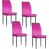 HTI Esszimmerstuhl Madison Samt Pink 4er-Set