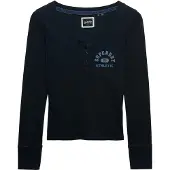 Superdry Athletic Button Down Langarm-t-shirt