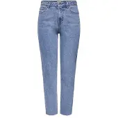 ONLY Emily High Waist Straight Raw Crop Ankle Mae07 Jeans Blau 28 / 30 Frau Blau 28