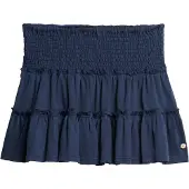 Superdry für Damen. W7210319A Marineblauer gestufter Strickminirock (L), Lässig, Baumwolle