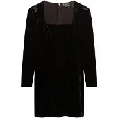 Superdry für Damen. W8011984A Braunes Samtkleid (M), Lässig, Party, Klassisch, Polyester, Langarm