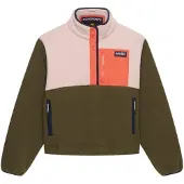 Superdry für Damen. W5012073A Grüner Colour Block Pull On Fleece (L), Lässig, Recyceltes Polyester