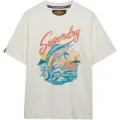 Superdry für Herren. M1012355A Maritimes T-Shirt off-white (M), Weiß, Lässig, Baumwolle, Kurzarm