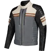 Rusty Stitches Steve Lederjacke Mehrfarbig XL Mann Mehrfarbig XL