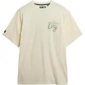 Superdry für Herren. M1012261A Tap Room T-Shirt in Übergröße weiß (M), Lässig, Baumwolle, Kurzarm