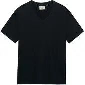 Superdry Classic Cotton Linen Vee Kurzarm-t-shirt Mit V-ausschnitt