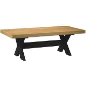 vidaXL Couchtisch NOAIN X-förmige Beine 120x60x40 cm Massivholz Kiefer
