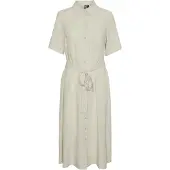Pieces Pcpia Leinenmix Blusenkleid | Beige | S