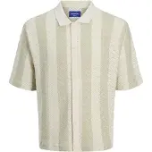 Jack & Jones Hemd Tyler 12272863 Écru Loose Fit