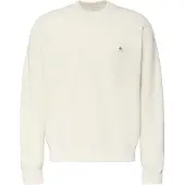 Calvin Klein Herren Pullover & Cardigans Ls Ez Cotton Waffle Crewnk Swtr 9 - Ecru - Größe XL