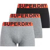 Superdry für Herren. M3110450B Set 3 Boxershorts Uni grau, schwarz (L), Heimtextilien, Baumwolle