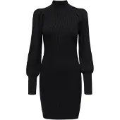 ONLY Strickkleid Katia 15232502 Schwarz Comfort Fit