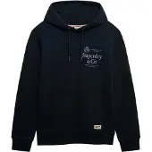Superdry für Herren. M2014538A Kapuzenpullover 1954 Company Relaxed marineblau (XL), Lässig, Baumwolle