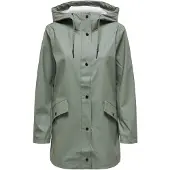 ONLY Damen wasserabweisende Regenjacke ONLElisa Regenmantel mit Kapuze 15261734