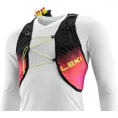 LEKI Trailrunning-Köcher Schwarz/Rot Neonpink Laufweste Schwarz L/XL