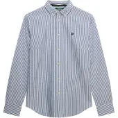Superdry für Damen. W4010565A Schmal geschnittenes Oxford-Hemd blau (XS), Lässig, Baumwolle, Langarm