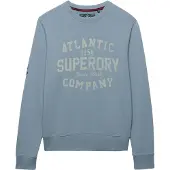 Superdry für Herren. M2014476A Coastal Relaxed Sweatshirt blau (XL), Lässig, Baumwolle