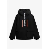 Superdry für Damen. WS110181A Ultimate Freestyle Ski Jacke schwarz (XS), Lässig, Sportlich, Polyester, Schnee