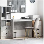 vidaXL Schreibtisch Beton Grau 90 x 50 x 76 cm