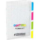 Conquerant CLASSIQUE Cahier "4 en 1", 170 x 220 mm, seyŠs