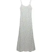 Superdry für Damen. W8012119A Bedrucktes Cami Maxikleid weiß (L), Lässig, Viskose, Ärmellos / Hosenträger
