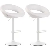 CLP 2er Set Barhocker Olinda Kunstleder weiß weiß