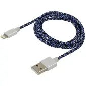 Networx Fancy 2.0 Lightningkabel Lightning-USB-Kabel 1 Meter blau-schwarz-weiß