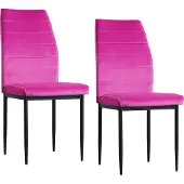 HTI Moderner Samt Stuhl Madison 2er Set, 43,5x57x96 cm (BxTxH), Sitzhöhe 49 cm